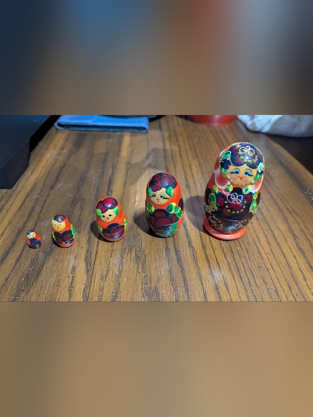 5 Piece Red Nesting Doll